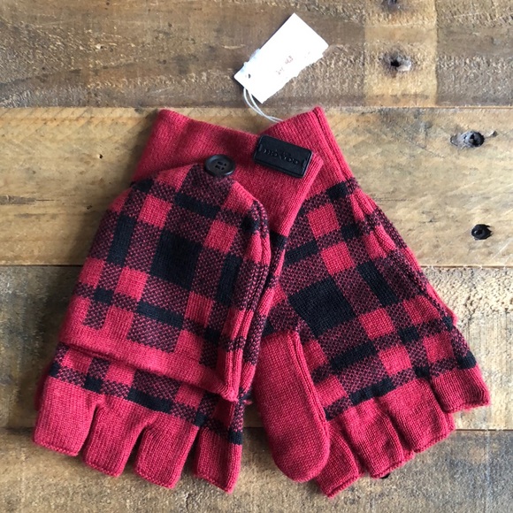 Coach Signature Buffalo Plaid Convertible Gloves
